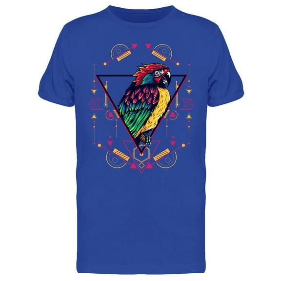 Parrot Triangle Art T-Shirt Men -Image by Shutterstock, Male 3X-Large
