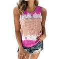 thumbnail image 2 of SMihono Hauts pour Femmes Débardeur pour Femmes Mode Femme Col Rond Blouse Sans Manches T-Shirt Imprimé Débardeurs Amples Débardeurs pour Femmes Hauts d'Été pour Femmes, 2 of 5