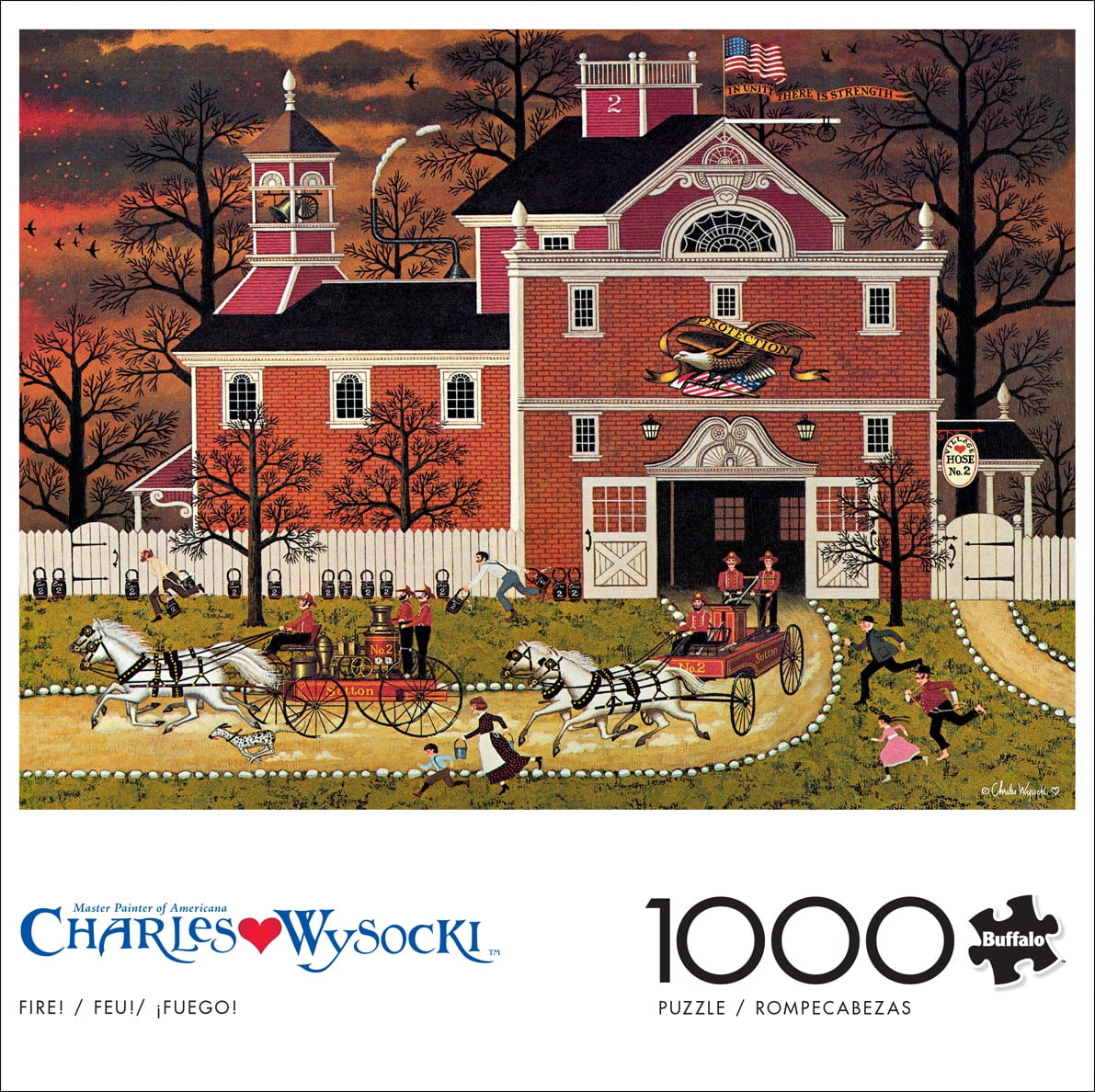 Buffalo Games 1000-Piece Charles Wysocki Fire Interlocking Jigsaw Puzzle for Adults Ages 14+