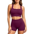thumbnail image 5 of Miqool 2 Piece Workout Sets for Women Ribbed Seamless Square Neck Sports Bra Butt Lifting Leggings High Waist Yoga Gym Outfits, 5 of 7