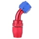 thumbnail image 2 of Extremo De Manguera De Línea De Combustible, aleación De Aluminio AN10 Accesorio De Extremo De Manguera Accesorio Giratorio Adaptador De Enfriador De Aceite Color Azul Y Rojo, 2 of 3