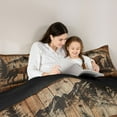 thumbnail image 5 of jejeloiu Woodland Animal Wolves Bedding Comforter Set,Rustic Farmhouse Cabin Twin Comforter Sets,Old Bran Door Bedding Set For Boys Teens,Luxury Bedroom Decor Reversible,2 Pieces, 5 of 8