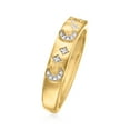 thumbnail image 3 of Ross-Simons Diamond-Accented Moon and Star Ring in 18kt Gold Over Sterling, Women's, Adult, 3 of 4