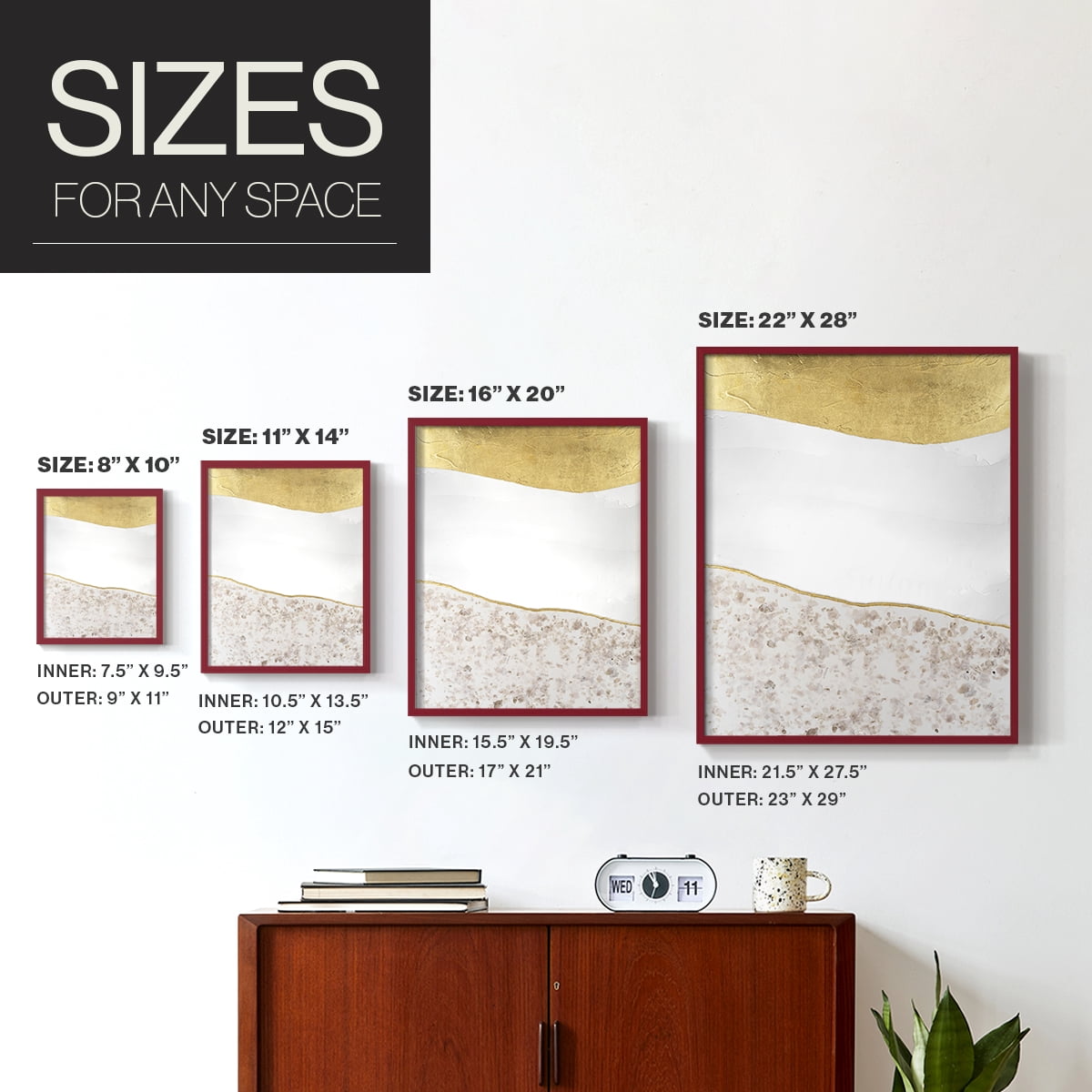 Whitestone I Framed Print in Red Solid Wood 11 x 14 Framed Print