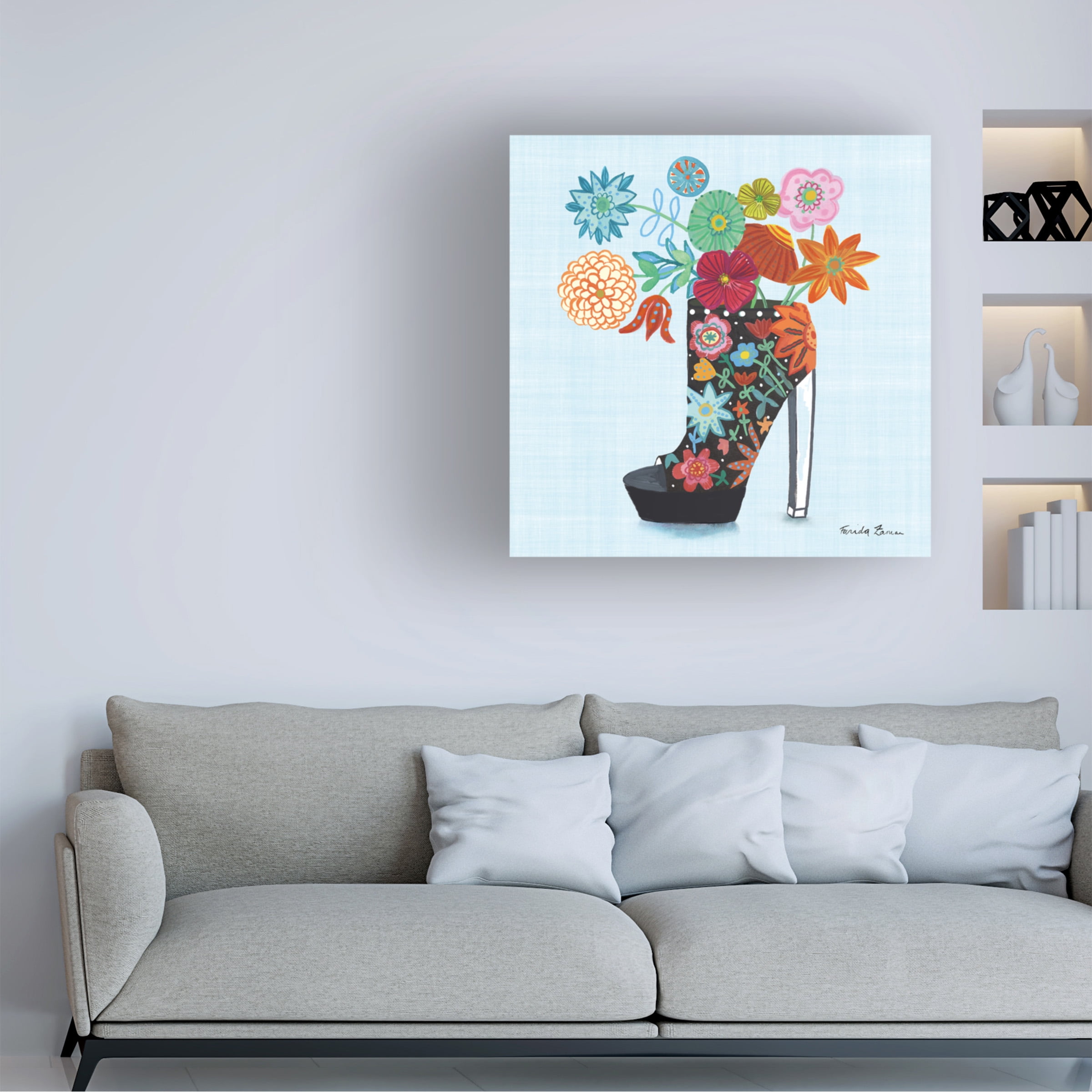 Farida Zaman 'Love Shoes II' Canvas Art