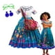thumbnail image 2 of Vestido de princesa Mirabel de Disney para niñas, traje de Encanto para Cosplay, Carnaval, fiesta de cumpleaños, disfraz de Encanto para niños y bolsa, 2 of 4