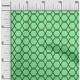 thumbnail image 2 of oneOone Tissu Popeline de Coton Vert Mer Forme Géométrique Matériel de Robe Tissu Imprimé Tissu au Mètre 42 Pouces de Large, 2 of 4
