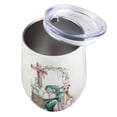 thumbnail image 3 of Easter Egg Whippet Bunny Ear Welcome Spring Truck 12oz Stainless Steel Wine Tumbler Insulated Cup with Lid Dog Lover - 12002, 3 of 5