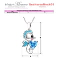 thumbnail image 4 of Caballo Dije y Cadena SeahorseNeck01 5 Pzas Collar Caballo de Mar/Corazón Plata/Azul Metal. High Monaco MXAHO-005, 4 of 4