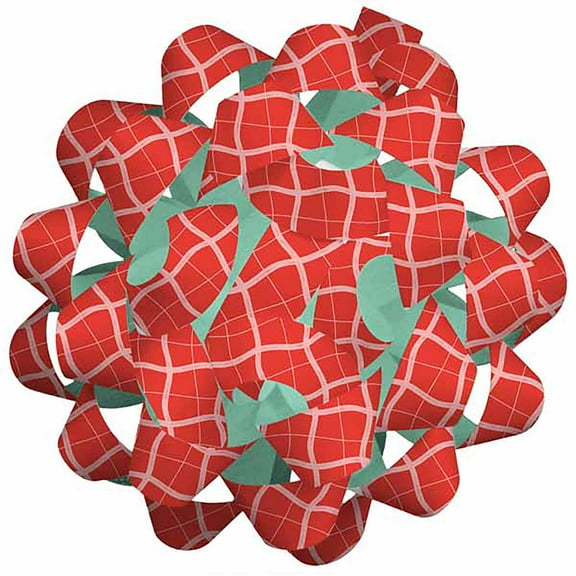 Hallmark Holiday Gift Bow (Red Plaid and Green)