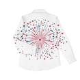 thumbnail image 3 of American Flag Shirts Women Graphic Tees Patriotic T-Shirts Long Sleeve Button Down Blouse Top USA Flag Star Stripe Tops Going Out Tops Casual Blouses 2026 Summer Beach Vacation Outfits, 3 of 4