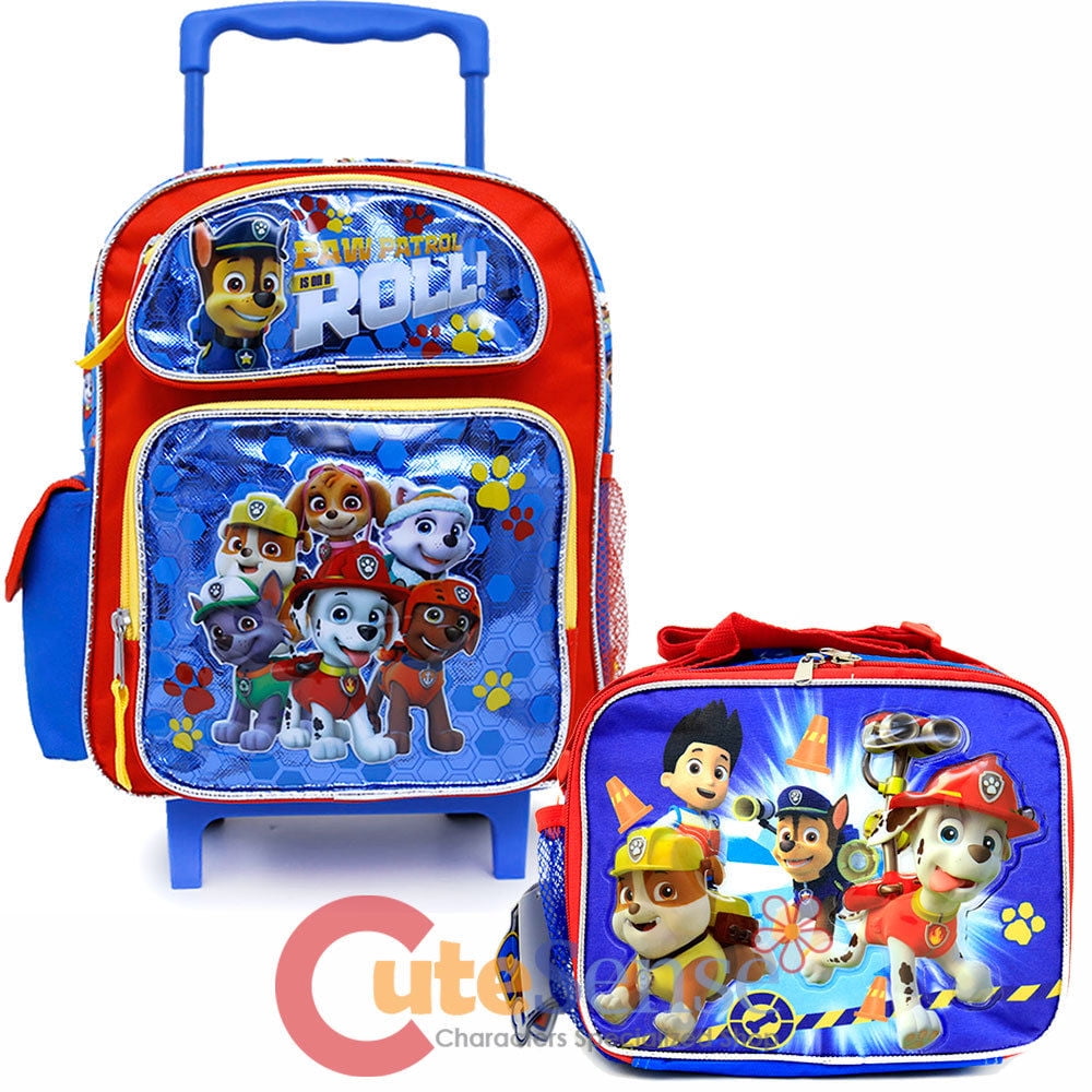 paw patrol backpack and lunchbox set