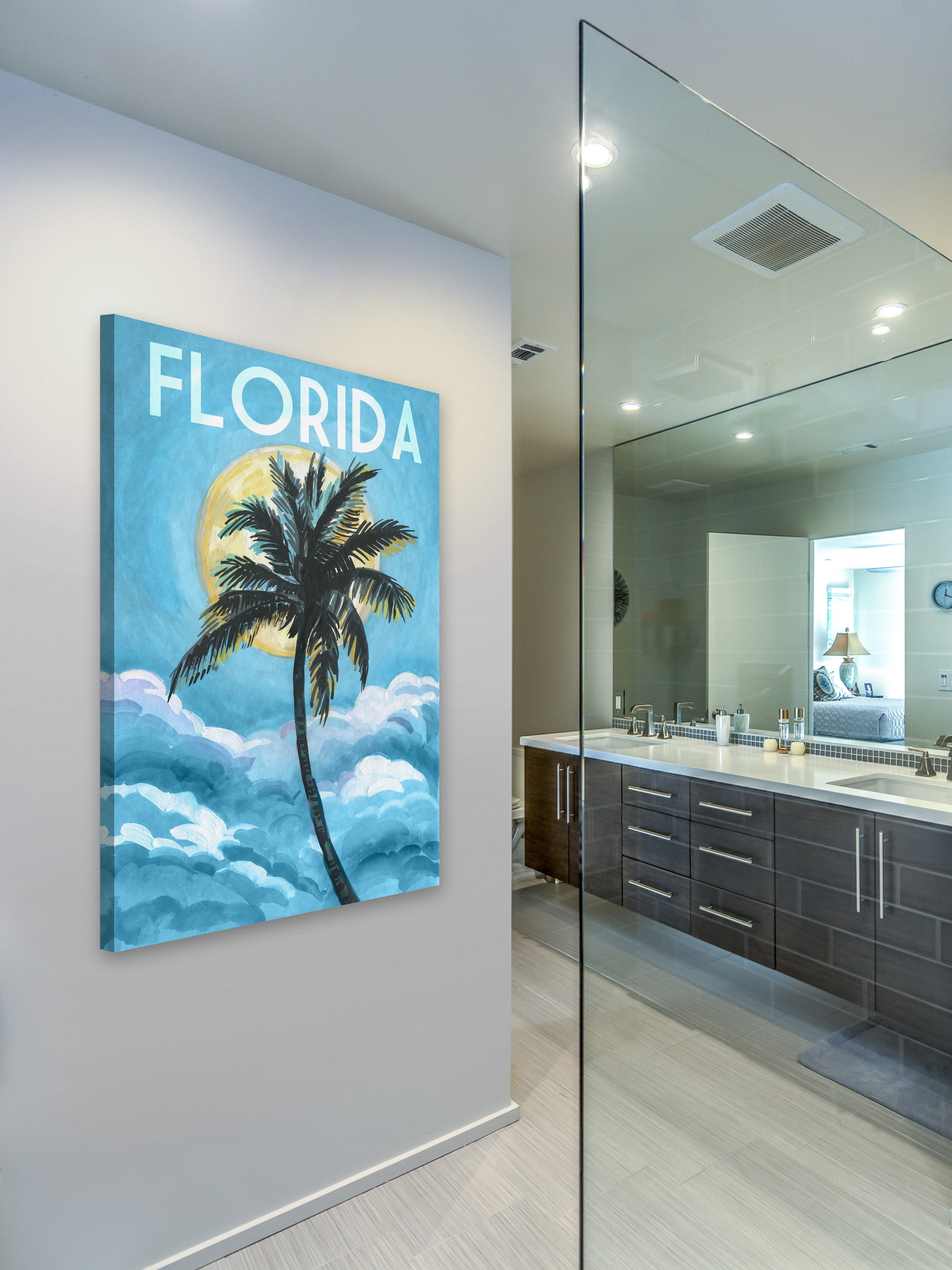 "Blue Florida" Painting Print on Wrapped Canvas