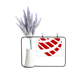 thumbnail image 1 of Tarjeta de jarrón de lavanda artificial Unbranded en forma de corazon Rojo, 1 of 3