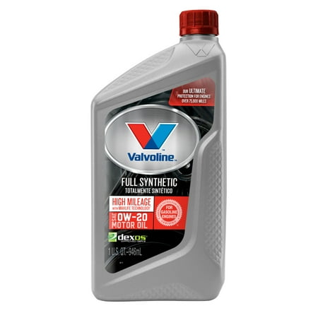 (3 pack) (3 Pack) Valvolineâ¢ Full Synthetic High Mileage with MaxLifeâ¢ Technology SAE 0W-20 Motor Oil - 1 Quart