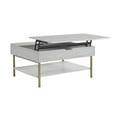 thumbnail image 2 of Steve Silver Indoor Whitman 42.25" H Mid-Century Modern Lift Top Coffee Table, White, 2 of 11