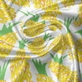 thumbnail image 5 of Ambesonne Pineapple Valance Pack of 2, Yellow Fruit Hawaii Art, 42"X12", Yellow Shamrock Green, 5 of 5