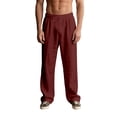 thumbnail image 2 of Yaoyar Men's Drawstring Elastic Waist Straight Leg Pockets Lightweight Breathable Casual Loose Fit Trousers, 2 of 5