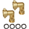 thumbnail image 2 of Copper 90 Degree Hose Elbow Adapter with Shut-Off Valve for Garden Hose 3/4 Inch US Connection, 2 of 9