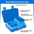 thumbnail image 5 of 6-Compartment Leak-Proof Lunch Box - Ideal Portion Sizes for Ages 3 to 7 - Durable, Drop-Proof, Dishwasher Safe, Made with Food-Safe Materials (Blue)Only lunch boxes, 5 of 5