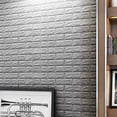 thumbnail image 3 of UNICOO® 3D Wall Panels Peel and Stick Self-Adhesive Real Bricks Effect Wall Tiles for Kids Room Bathroom Living Room TV Walls Sofa Background Wall Decoration. 116sq ft 20 Packs (Silver), 3 of 7
