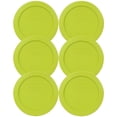 Pyrex 4-Pack Of Edamame Green Plastic Lids For 6-Inch 4-Cup Glass Bowls - BPA Free