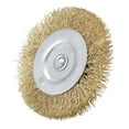 thumbnail image 4 of 3-Inch Wire Wheel Brush Bench Copper Plated Crimped Steel 1/4-Inch Shank 10pcs, 4 of 4