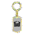 thumbnail image 4 of My Dad Is A Carpenter Swivel Keychain Woodworker Dog Tag Stainless Steel or 18k Gold, 4 of 10