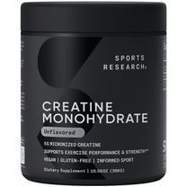 Sports Research Creatine Monohydrate 5g Micronized Creatine 10.58oz - 60 Serving