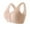 Beige, variant on Wancir Middle-aged And Elderly Suitable For Soft Breathable Large Elastic Front Buckle Bra Corrugated Lace Seamless Underwear
