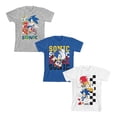 thumbnail image 5 of Sonic The Hedgehog Classic Characters 3-Pack Boy's Crew Neck Short Sleeve T-shirt Combo Set, 5 of 7