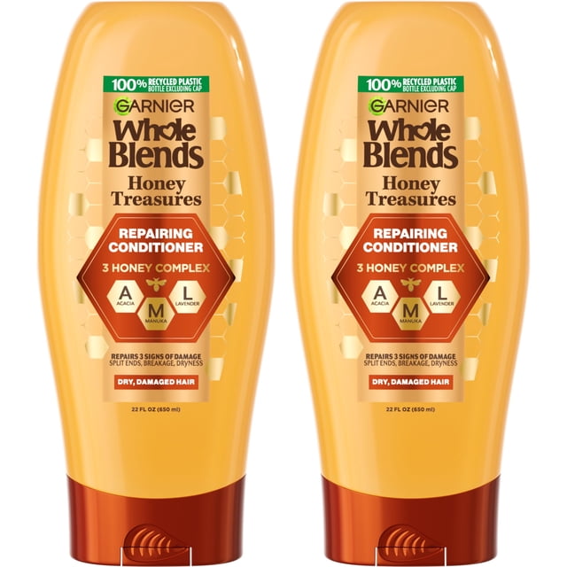 Acondicionador Garnier Whole Blends Honey Treasures 650 ml x 2