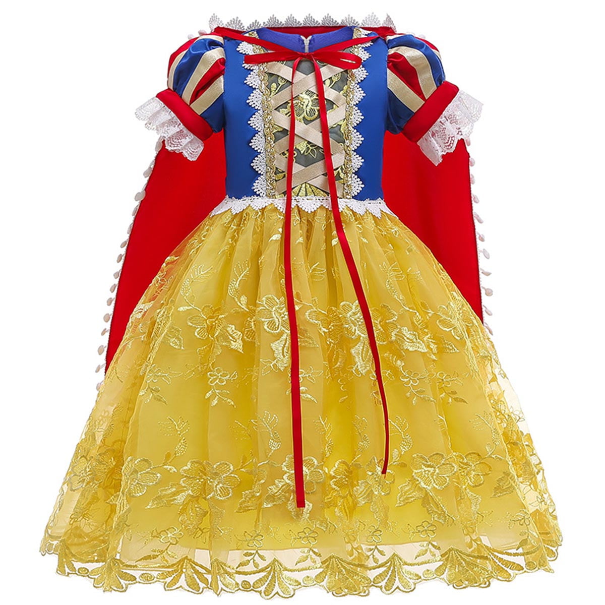 Snow White Princess Fancy Dress Up Costume Outfit Party 4 Piece Set Age 1-4 Year 