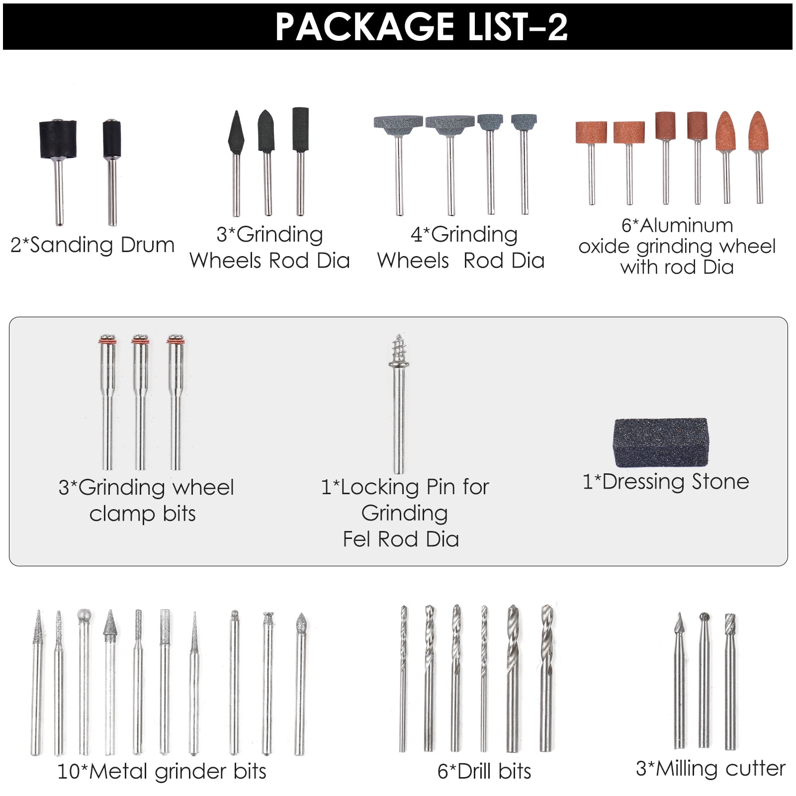 Drilling bit,Rotary Tool Set 1/8-inch Shank Tool Kit 508pcs Kit 508pcs Rotary Shank Metal Anrio Bit Siuke Rotary Set 18-inch Shank Qisuo Wood