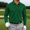 thumbnail image 6 of IAJDKMEK Men's Long Sleeve Waffle Shirts - Solid Color Big Knit, Lightweight Breathable Pullover Tops, Casual T-Shirts for Men, Perfect Spring Autumn Layering,Army Green L, 6 of 6