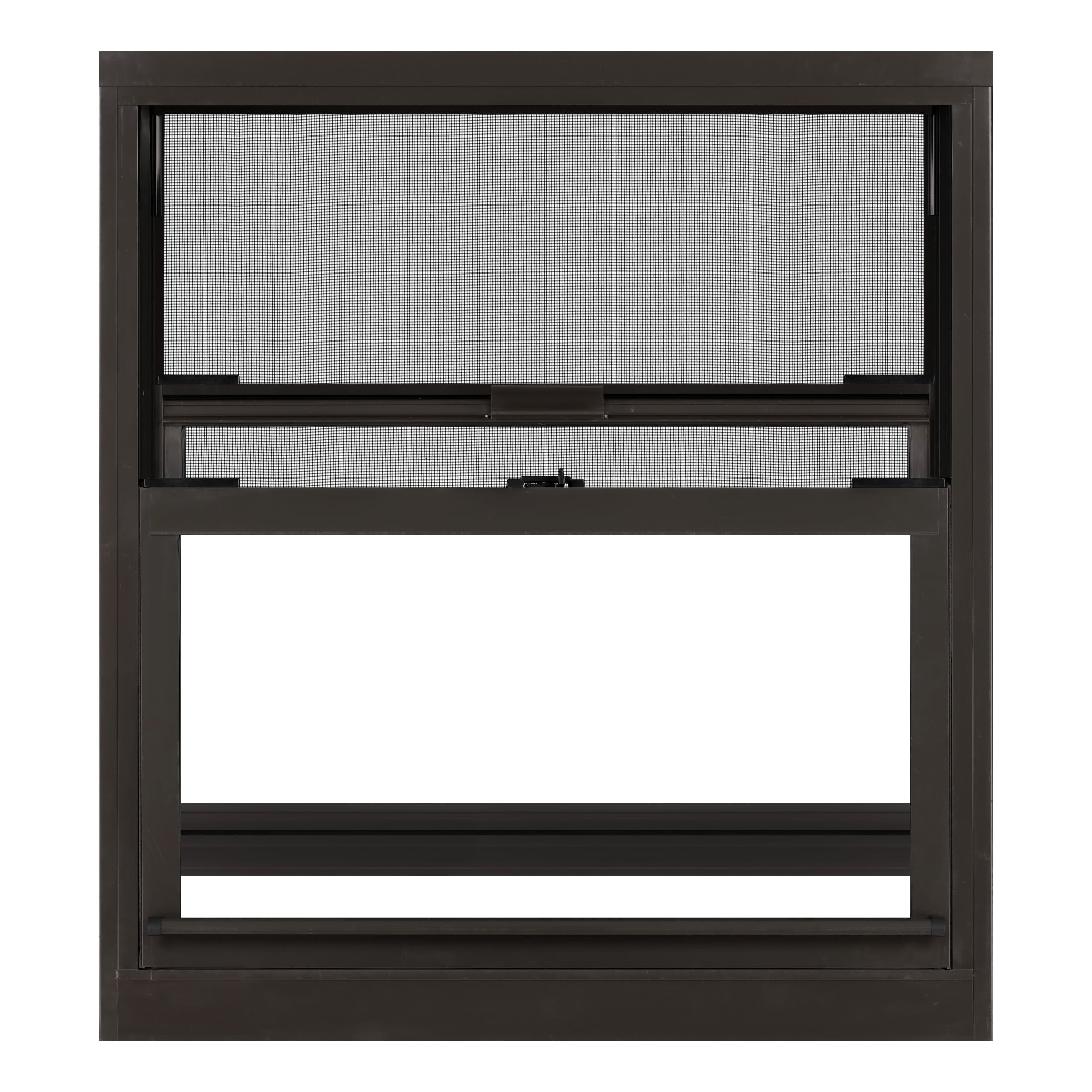 32 in. x 36 in. Bronze Aluminum Double Hung Double-Pane Insulated Window with Low-E Glass and Screen