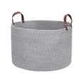thumbnail image 1 of Bearachild Cesta de almacenamiento de ropa Cesto de ropa sucia tejido de gran capacidad Contenedor Gadgets para el hogar Edredones Mantas Almacenamiento y organización del hogar Blanco negro, 1 of 6
