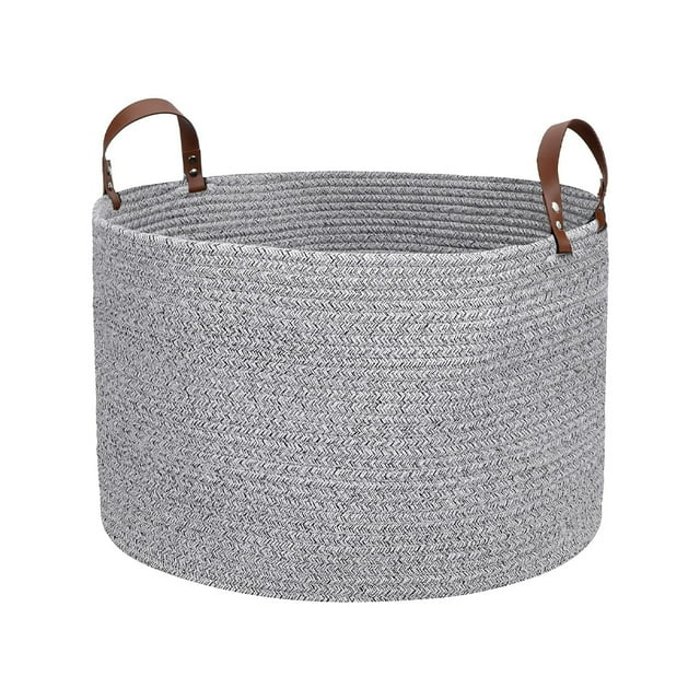 Bearachild Cesta de almacenamiento de ropa Cesto de ropa sucia tejido de gran capacidad Contenedor Gadgets para el hogar Edredones Mantas Almacenamiento y organización del hogar Blanco negro