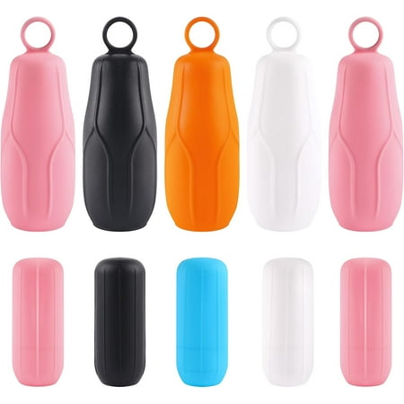 10 Pack Elastic Sleeves for Leak Proofing Travel, 2 Styles Silicone Leak Proof Sleeves for Travel Bottles Containers, Leak Locks Toiletry Skins Covers Leak Proof Tool Fits Most Size Bottles Toiletries