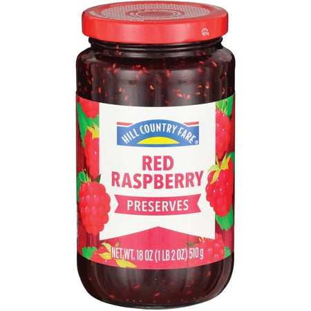 2 Pack - Hill Country Fare Red Raspberry Preserves - 18 oz Packaging may vary