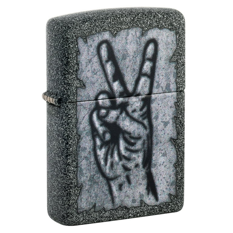 Zippo Graffiti Peace Design Iron Stone Pocket Lighter