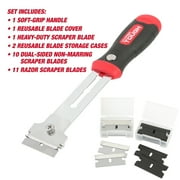 Hyper Tough Extendable Razor Blade Scraper with Replaceable Blades, 9 inch