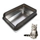 thumbnail image 5 of Caja De Para Gatos De Acero Inoxidable, Sem Cerrado Alta Cara Caja De Grande Kitty Fuga De Orina Anti Limpieza Fácil Caja De Cubierta No Pegajosa, 5 of 7