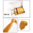 thumbnail image 2 of Corbata de seda para hombre y juego de gemelos de corbata formal tejida con pañuelo de bolsillo Corbatas sólidas, Kw14 Feliz Sencillez, 2 of 2