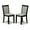 Black-Grey, variant on Atlin Designs Linen Fabric Coffee/Jacobean Dining Chair Rectangular High Back 37" Unassembled