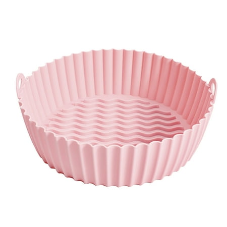 

ibaste Air Fryer Baking Pan | Reusable Non-Stick Air Fryer Silicone Pan | Safe and Non-Toxic Air fryers Oven Accessories Round Tray