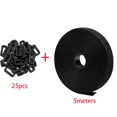 thumbnail image 1 of 5Meters Adjustable Fastening Hook And Loop Straps With 25 Buckles Free Cut Length Cord Straps For Sewing And Cable Wire Manageme Black wide 3cm, 1 of 6