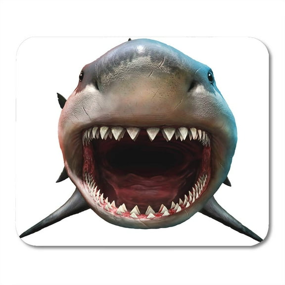 SIDONKU Teeth Shark Biting 3D Bite Front Megalodon Big Huge Mousepad Mouse Pad Mouse Mat 9x10 inch