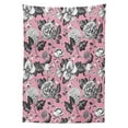 thumbnail image 3 of Ambesonne Floral Tablecloth Rectangular Table Cover, Vintage Garden Flowers, 52"x70", Coral Black and White, 3 of 4
