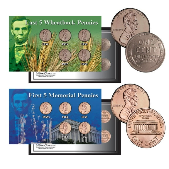 Lincoln Memorial and Wheatback Pennies Collection